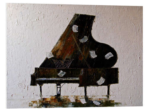 Foam board print Piano with note sheets