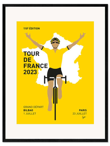 Innrammet kunsttrykk Tour de France 2023