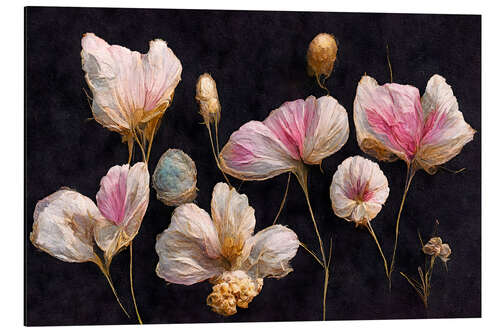 Tableau en aluminium Delicate Dried Flowers