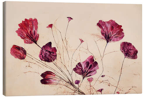 Canvas print Dried Flowers In Pink