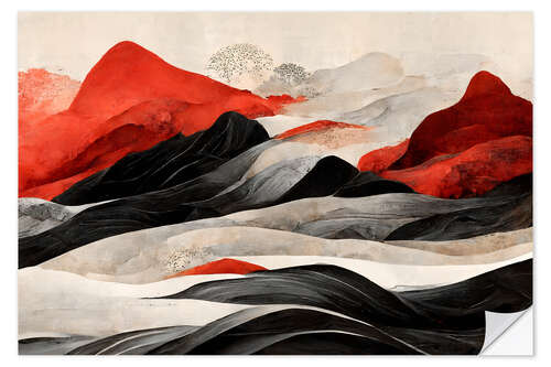 Autocolante decorativo The Red Mountains