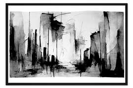 Gerahmter Kunstdruck Großstadt