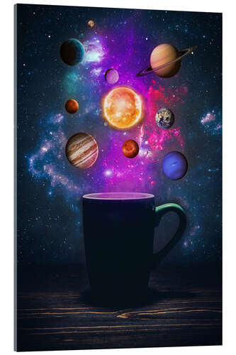 Acrylglasbild Galaxie aus der Tasse