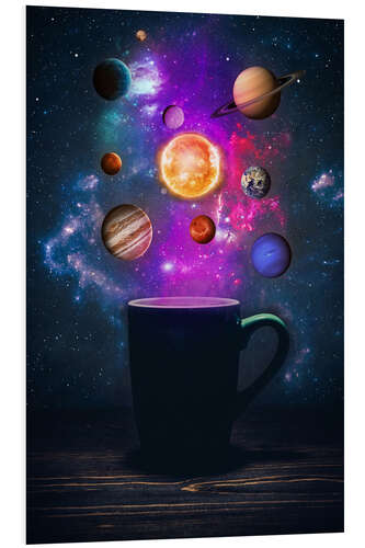 Foam board print Space Galaxy Coffee Cup