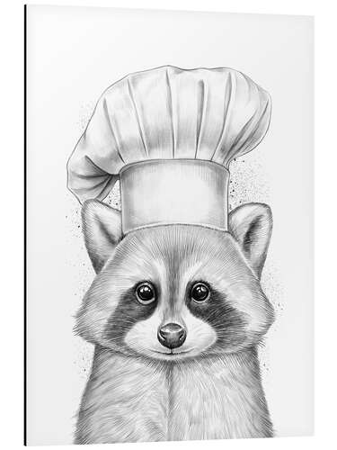 Tableau en aluminium Raccoon Cook