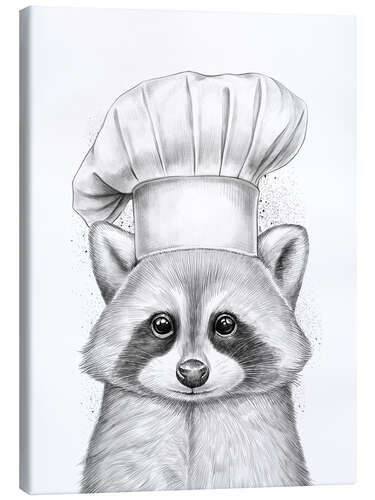 Canvas print Raccoon Cook