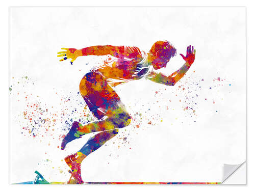 Sticker mural Athletic Runner X