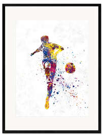 Impression artistique encadrée Soccer Player XXX