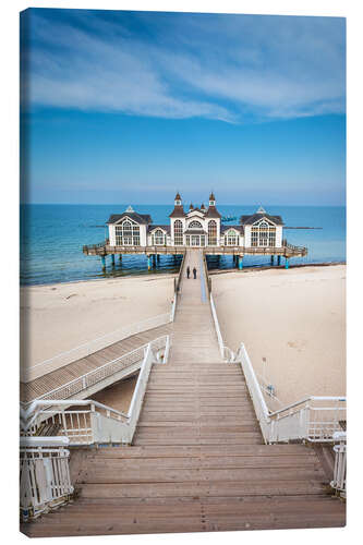 Leinwandbild Seebrücke von Sellin auf Rügen an der Ostsee