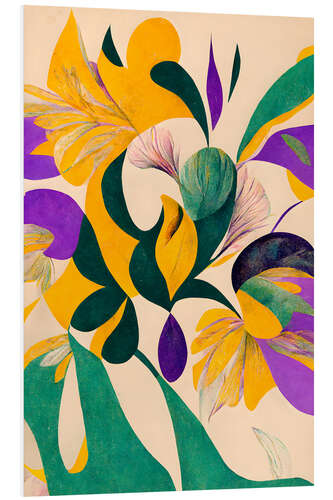 Foam board print Retro Spring Flowers