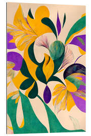 Tableau en plexi-alu Retro Spring Flowers