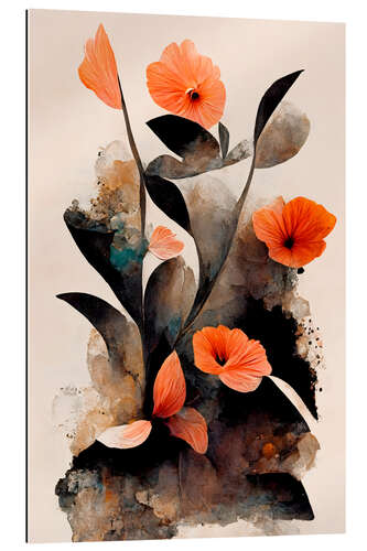 Gallery print Salmon Coloured Flowers