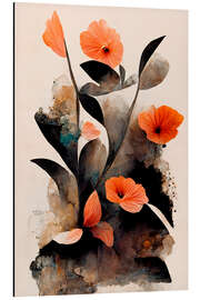 Magnettafel Lachsfarbene Blumen