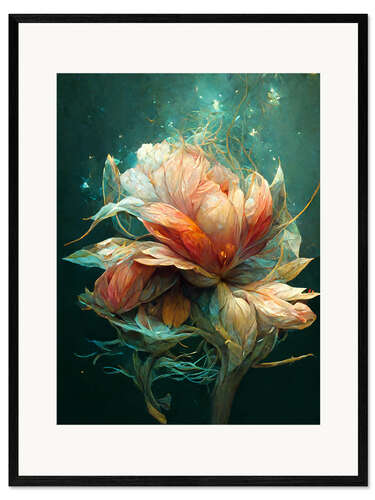 Stampa artistica con cornice Fantasy Flower I