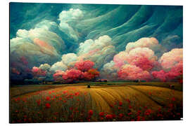 Magnettafel Landscape In Pink