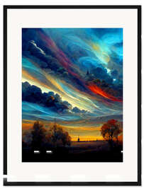 Gerahmter Kunstdruck Fantasy in the Sky I