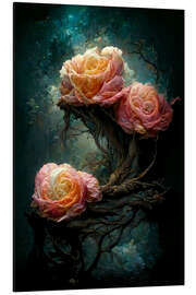 Magnettafel Roses with Fantasy
