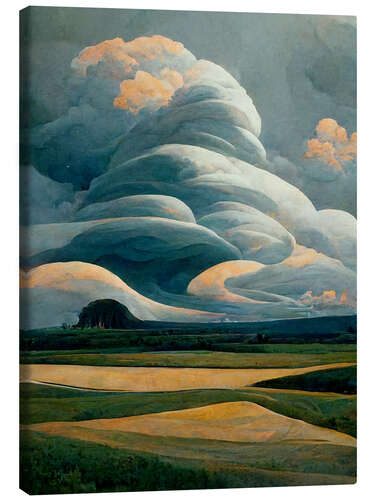 Canvas print Curved Clouds I