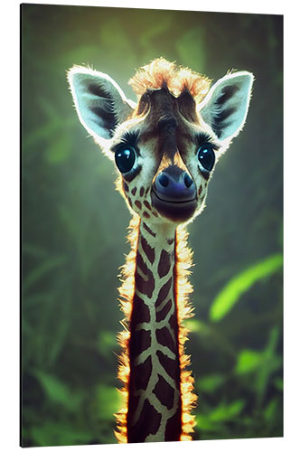 Aluminium print Baby Giraffe