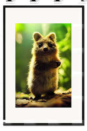 Gerahmter Kunstdruck Baby Quokka