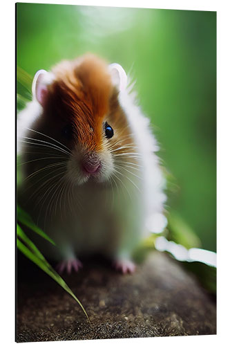 Aluminium print Baby Hamster