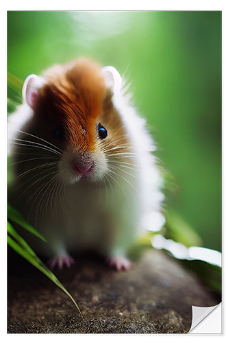 Naklejka na ścianę Baby Hamster