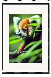 Gerahmter Kunstdruck Baby Roter Panda