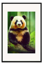 Gerahmter Kunstdruck Baby Panda Bär