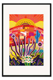 Gerahmter Kunstdruck Bunte Wüstenlandschaft III