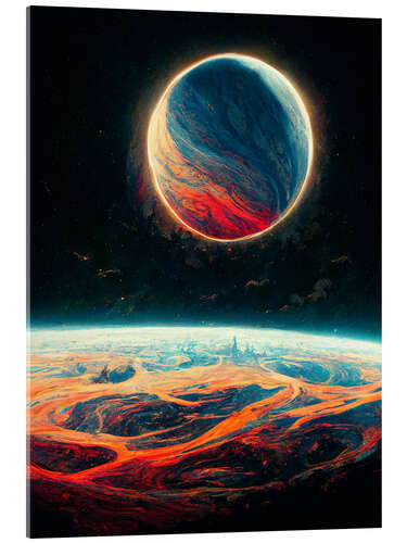 Acrylglasbild Planets in Space II
