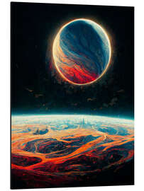 Aluminium print Planets in Space II