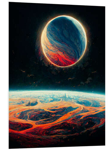 Foam board print Planets in Space II