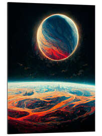 Tableau en plexi-alu Planets in Space II