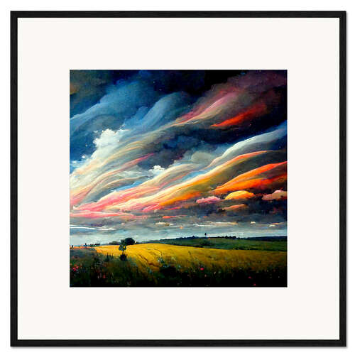 Gerahmter Kunstdruck Fantasy in the Sky IV