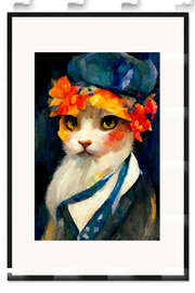 Gerahmter Kunstdruck Cat Portrait