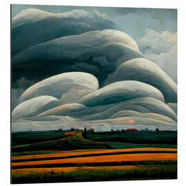 Alubild Curved Clouds II - Winnie Møller