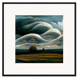 Gerahmter Kunstdruck Curved Clouds III