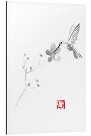 Magnettafel Sakura Kirschblüte und Vogel