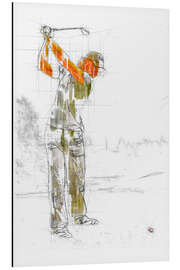 Magnettafel Golfspieler