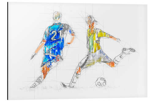 Aluminium print Soccer player