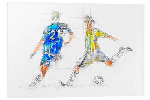 Foam board print Soccer player