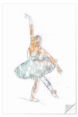 Sticker mural Ballerina