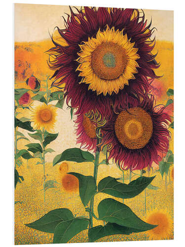 Foam board print Sunflowers