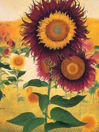 Magnettafel Sonnenblumen