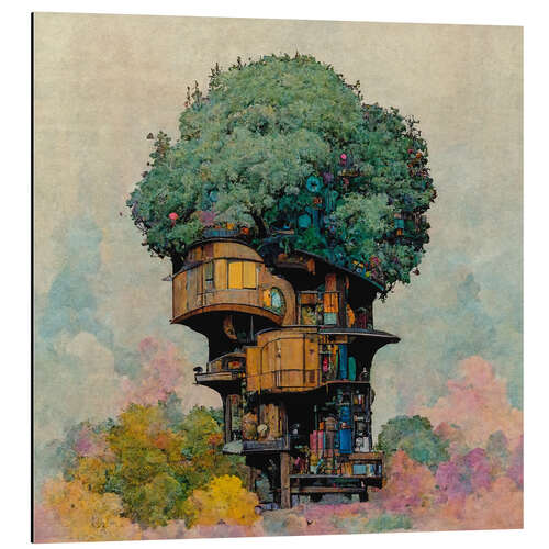 Aluminium print Treehouse I