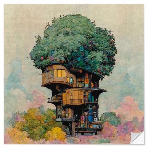 Sticker mural Treehouse I