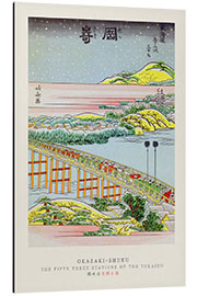 Aluminiumtavla Okazaki Shuku - 53 Stations of the Tokaido