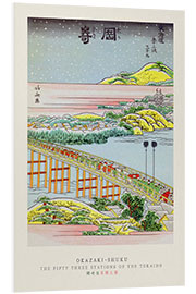 Foam board print Okazaki Shuku - 53 Stations of the Tokaido