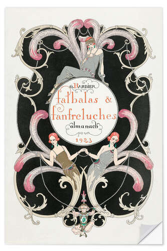 Selvklebende plakat Falbalas & Fanfreluches Fashion Illustration, 1923