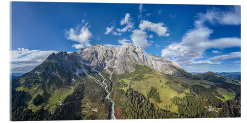 Akrylbillede Aerial view of the Hochkönig, Austria